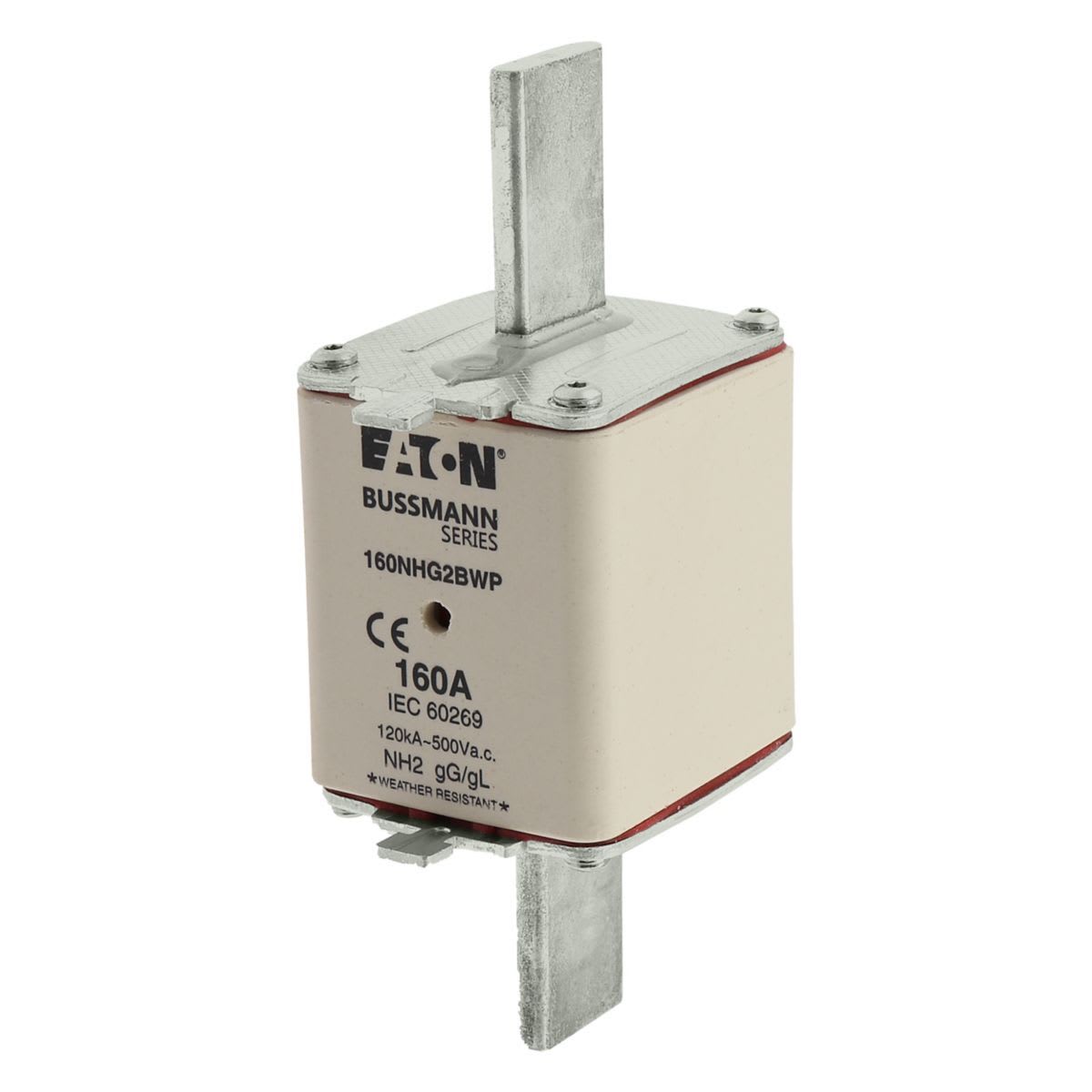 Eaton Electric - Smeltesikring, LV, 160 A, AC 500 V, NH2, gL/gG, IEC, Værbestandig