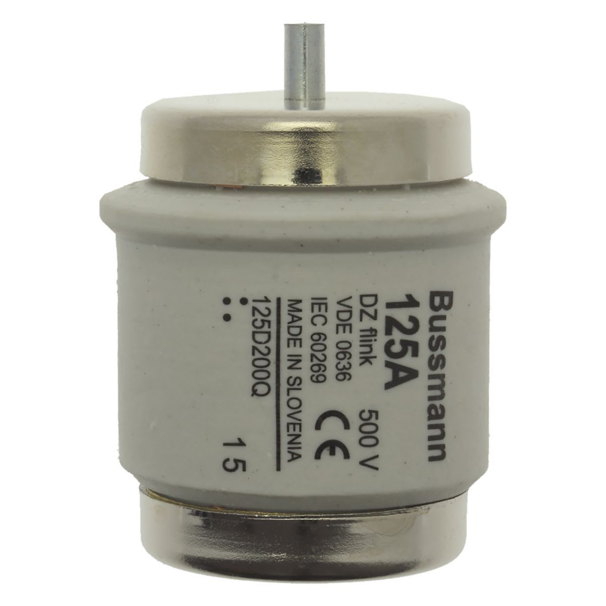 Eaton Electric - Sikring, lavspenning, 125 A, AC 500 V, D5, 56 x 46 mm, gR, DIN, IEC, kvikk
