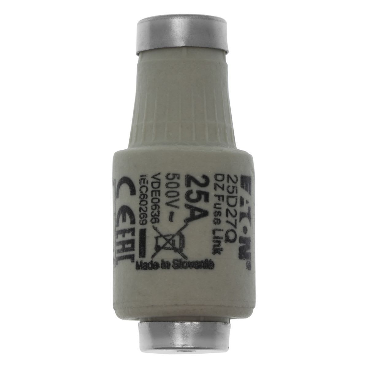 Eaton Electric - Sikring, LV, 25 A, AC 500 V, D2, gR, IEC, kvikk