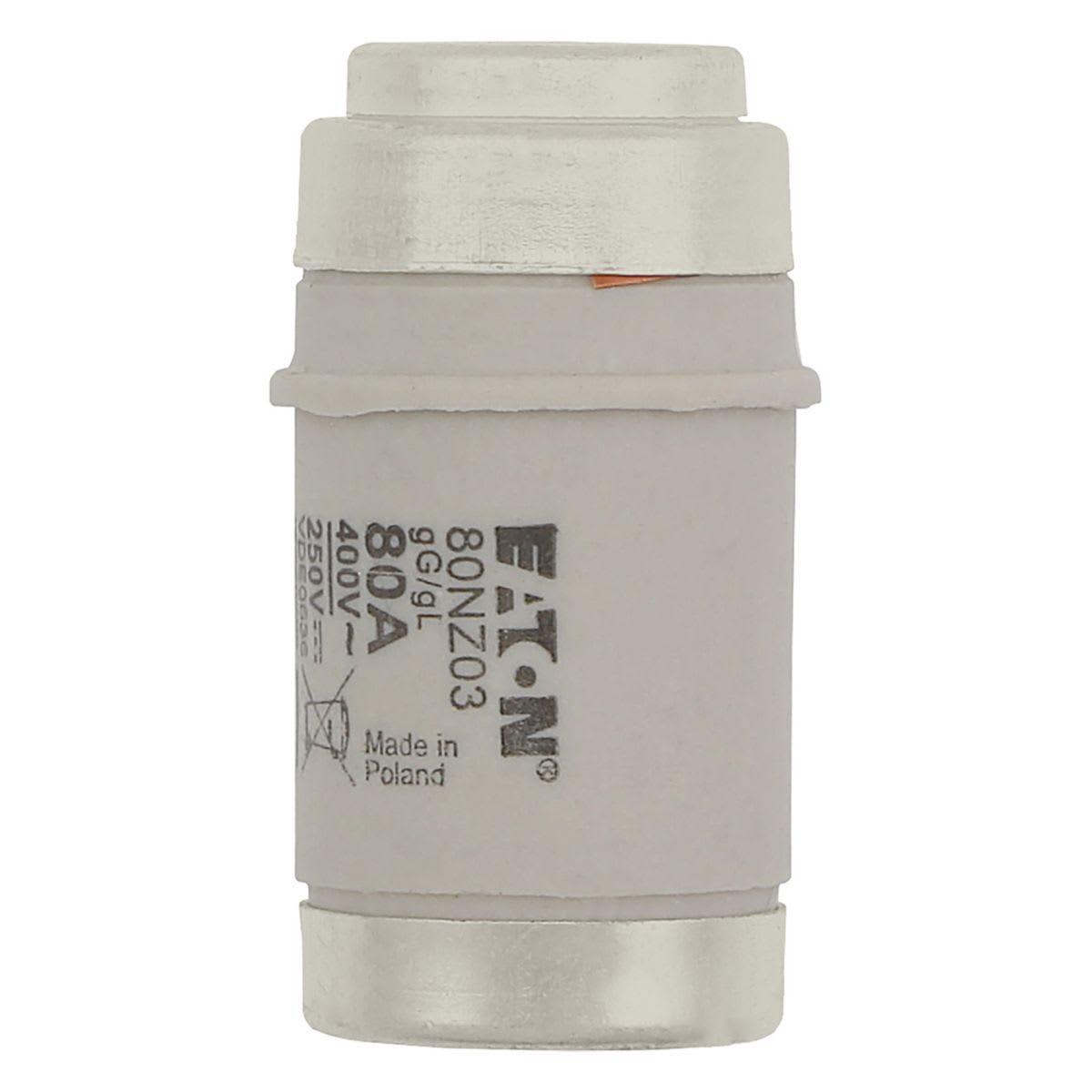 Eaton Electric - Sikring, LV, 80 A, AC 400 V, D03, gL/gG, IEC, tidsforsinket
