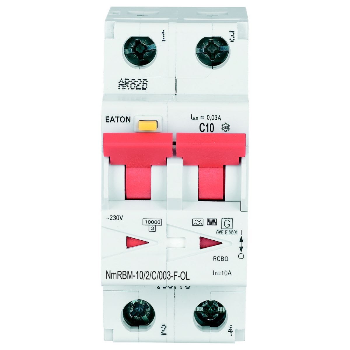 Eaton Electric - NmRBM-10/2/C/003-F-OL Jordfeilautomat 10A C Type-F