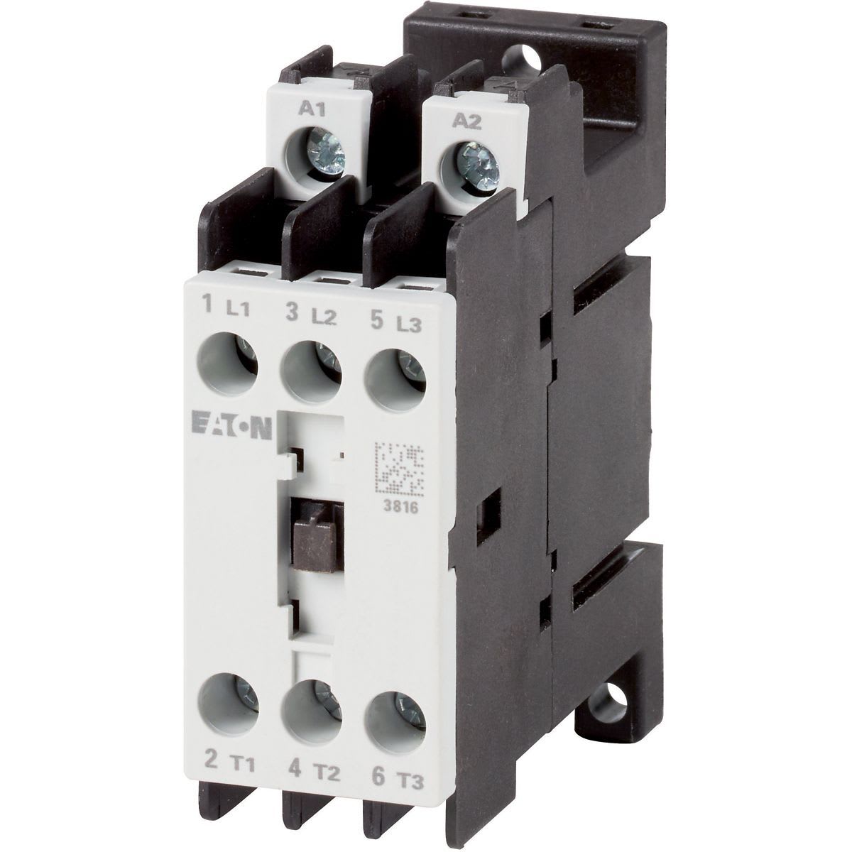 Eaton Electric - Kontaktor, 3 pol, 380 V 400 V: 4 kW, 230 V 50 Hz, 240 V 60 Hz, AC betjent, Skruklemmer