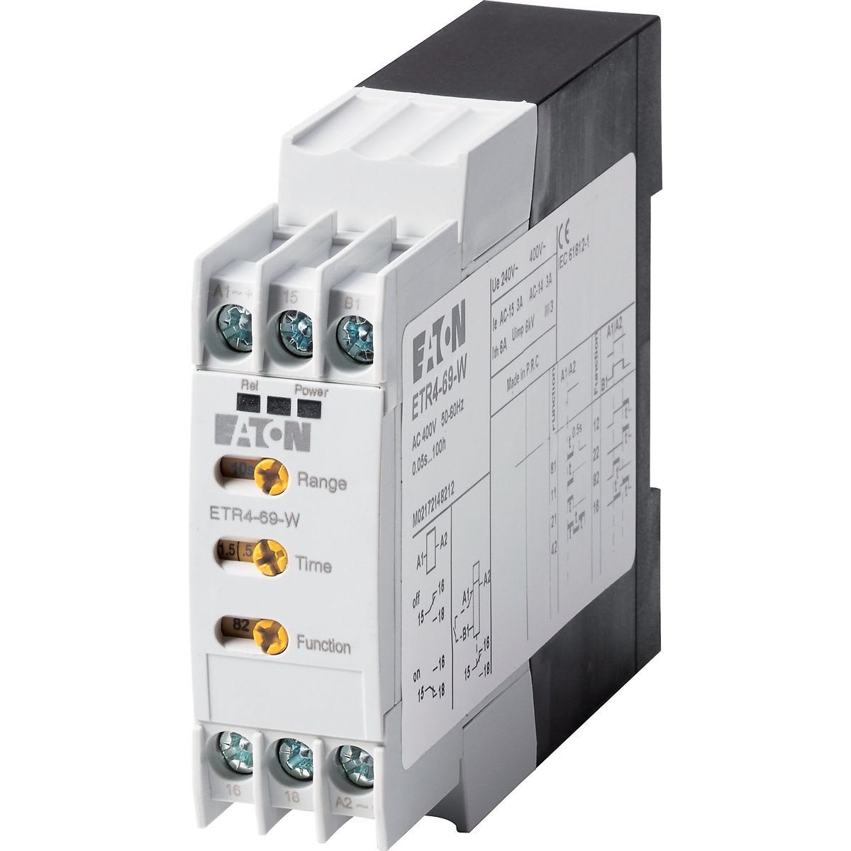 Eaton Electric - Tidsrele, 1W, 0.05s-100h, multifunksjon, 400VAC
