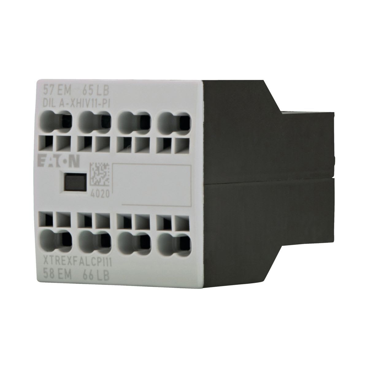 Eaton Electric - Hjelpekontakt, 2 pol, Ith= 16 A, 1 N/OE, 1 NCL, Front montasje, Push in, DILA, DILM7-38A