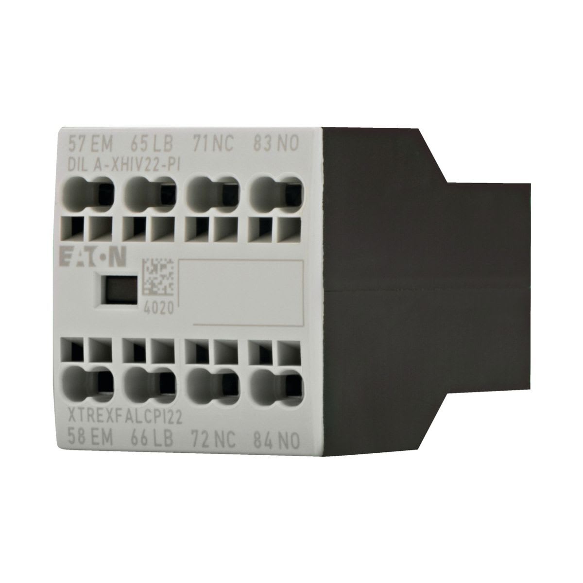 Eaton Electric - Hjelpekontakt, 4 pol, Ith= 16 A, 1 N/O, 1 N/OE, 1 NC, 1 NCL, Push in, DILA, DILM7-38A