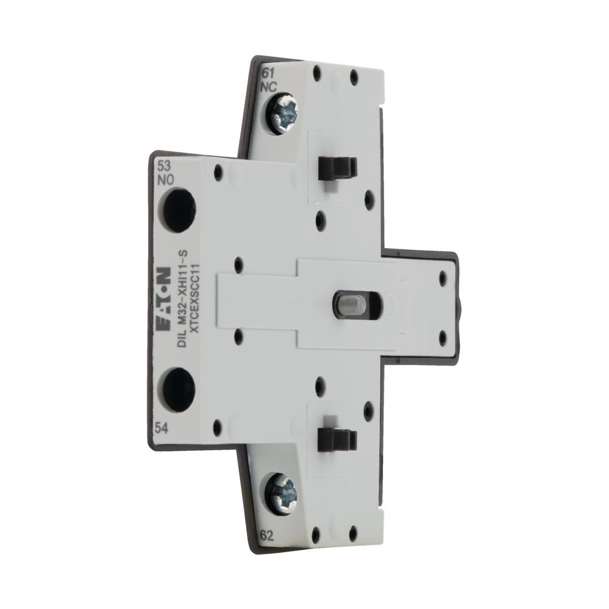 Eaton Electric - Hjelpekontakt,  2 poler, Ith= 16 A, 1 N/O, 1 NC, sidemontert