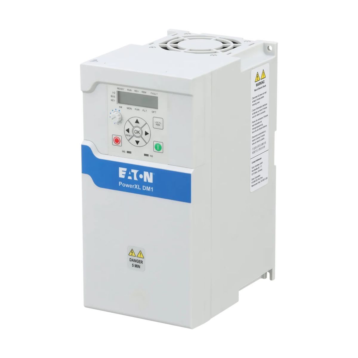 Eaton Electric - frekvensomformer DM1, 230 V AC, 1-pol, 17.5 A, 4 kW, IP20/NEMA0, Safe Torque Off, SIL2, PLd Cat 3