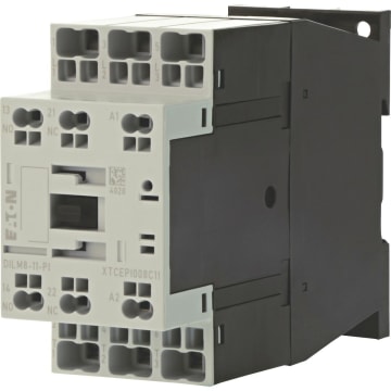 Kontaktor, 3-polet, 380 V 400 V 3 KW, 1 N/O, 1 NC, 42 V 50 Hz, 48 V 60 Hz, AC -Styring,  PI