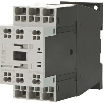 Kontaktor, 3-polet, 380 V 400 V 11 kW, 1 N/O, 1 NC, 42 V 50 Hz, 48 V 60 Hz, AC -Styring,  PI