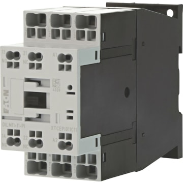 Kontaktor, 3-polet, 380 V 400 V 4 kW, 1 N/O, 1 NC, 42 V 50 Hz, 48 V 60 Hz, AC -Styring,  PI