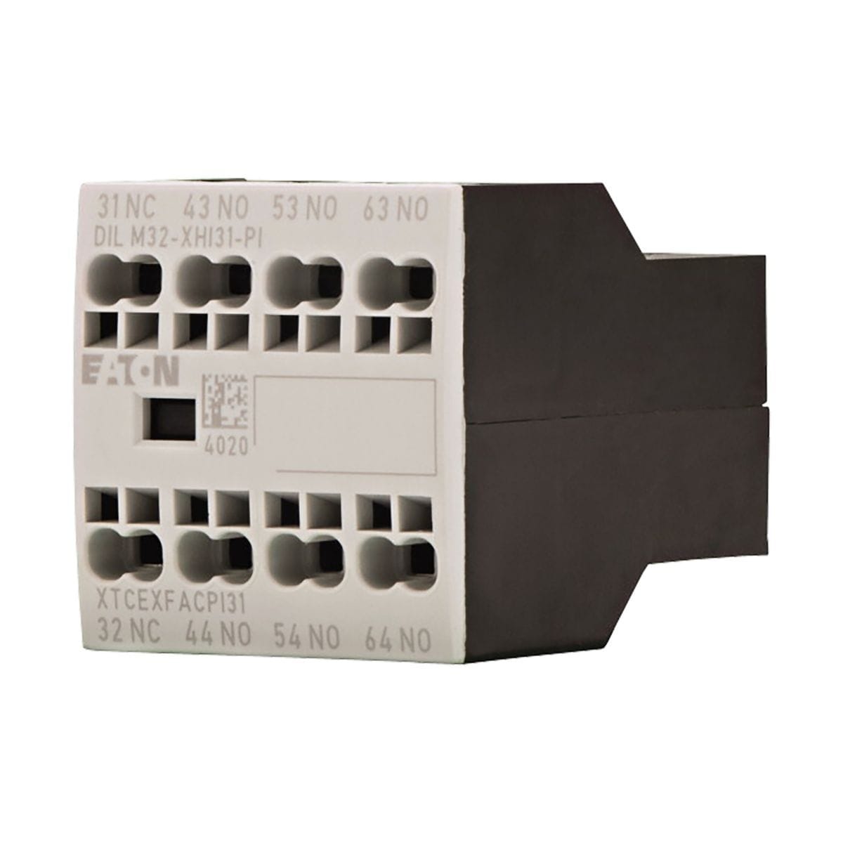 Eaton Electric - Hjelpekontaktor, 4 pol, Ith= 16 A, 3 N/O, 1 NC, Front fixing,  PI, DILM7 - DILM38