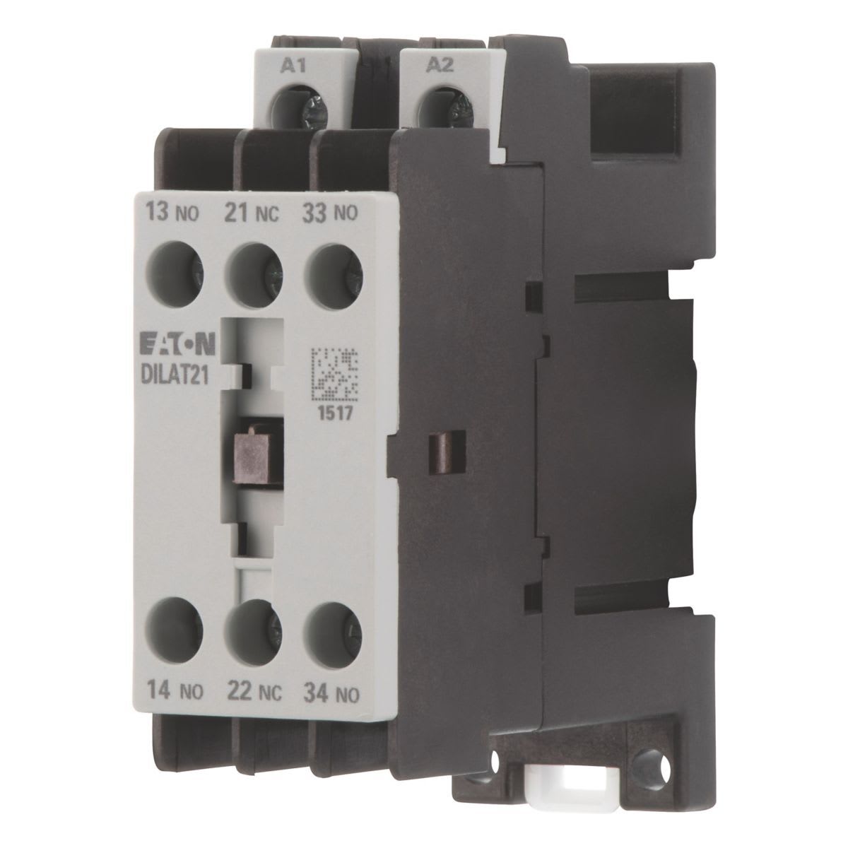 Eaton Electric - Hjelpekontaktor, 230 V 50 Hz, 240 V 60 Hz, N/O = Normalt åpen: 2 N/O, N/C = Normalt lukket: 1 NC