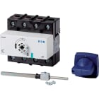 Eaton Electric - Lastskillebryter, DMM, 125 A, 3P + N (solid), med blå vrigrep (Type C) og drivaksel,