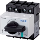 Eaton Electric - Lastskillebryter, DMM, 63 A, 3P + N (solid), med svart vrigrep og drivaksel,