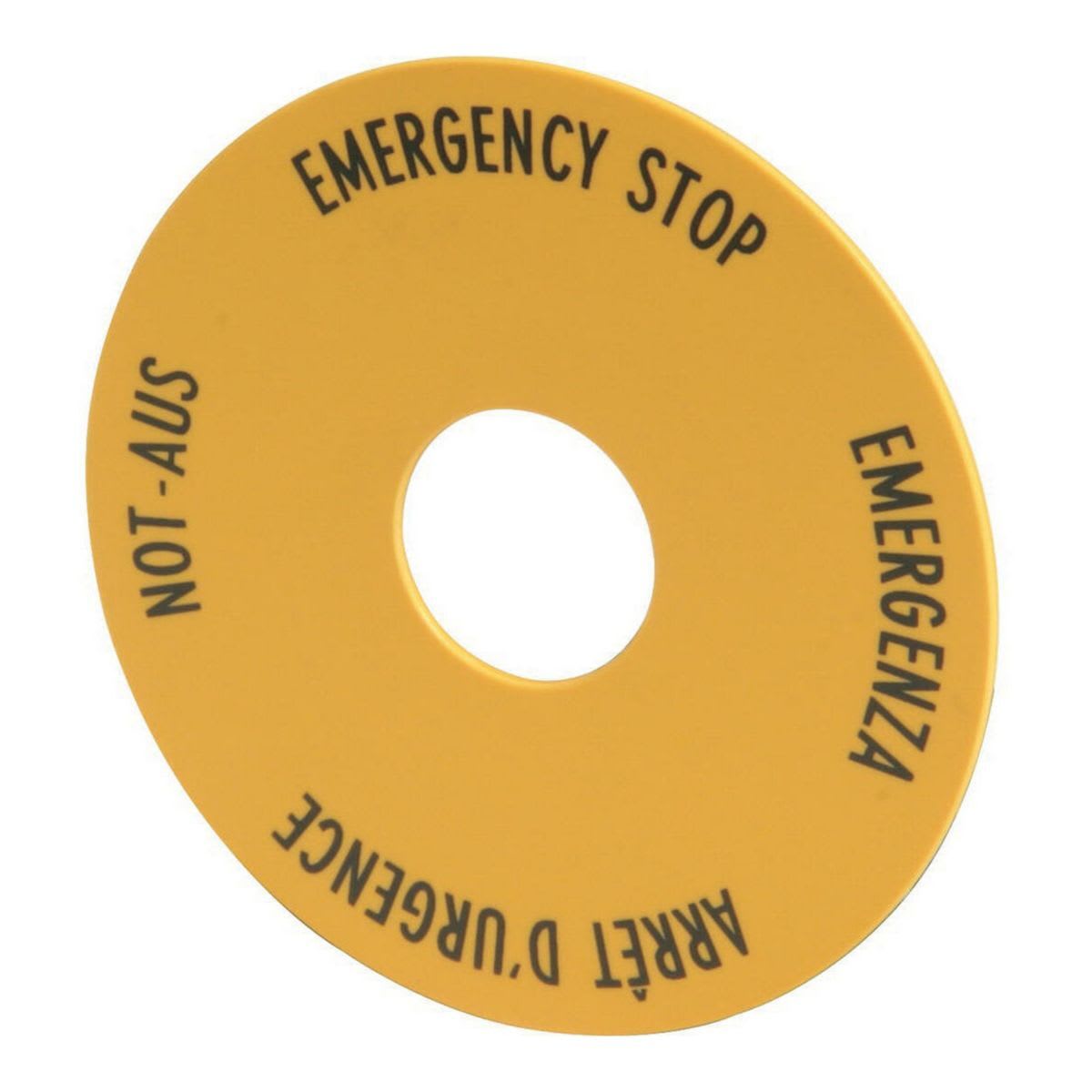 Eaton Electric - M22-XAK1 Skilt EMERGENCY-STOPP