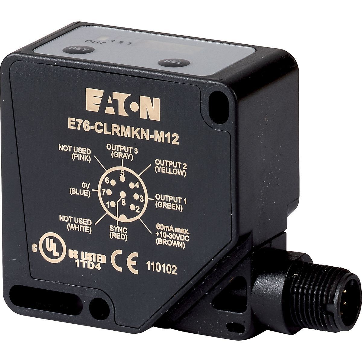 Eaton Electric - Optical sensors, reflekterende lyssøyle, fargefølende, 3 NO PNP utganger