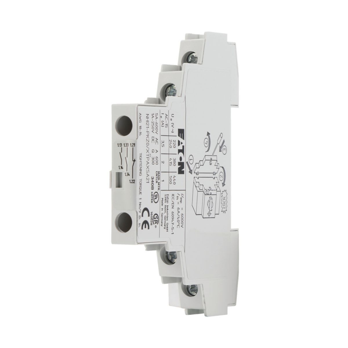 Eaton Electric - NHI21-PKZ0 HJELPEKONTAKT 2 NO + 1 NC