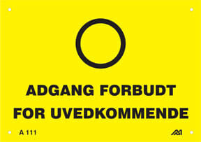 Melbye - Al-skilt Adgang Forbudt A111