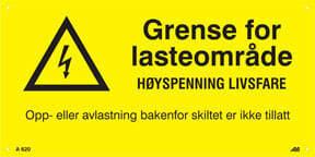 Melbye - Al-skilt, Grense for lasteområde A620