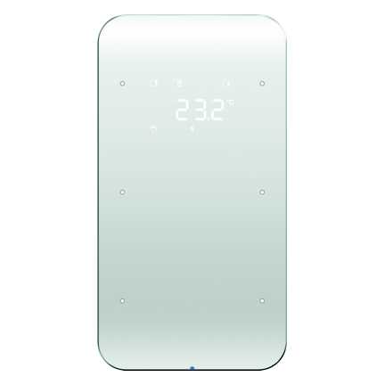 Tebis - R.1 2 K GLASS HVIT M TERMOSTAT