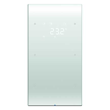 Tebis - R.3 2 K GLASS HVIT M TERMOSTAT