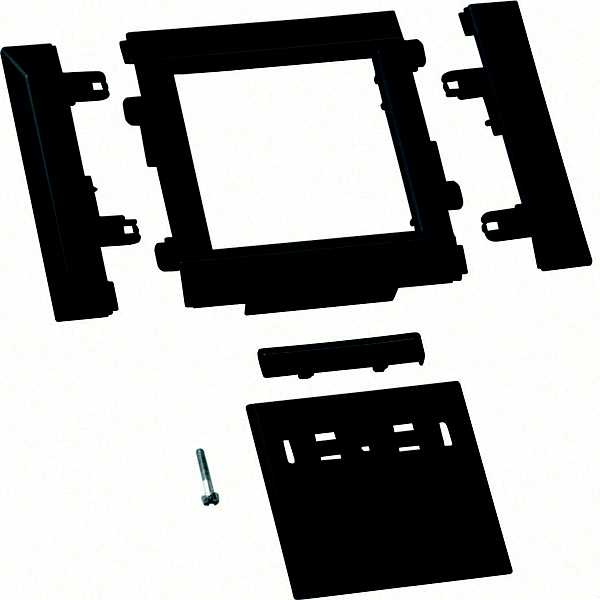 Hager - RAMME 2xRJ45, 80mm, H.FRI Sort