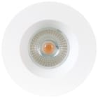 Unilamp - IsoCob 10W LED Matt Hvit IP44 integrert driver - rett