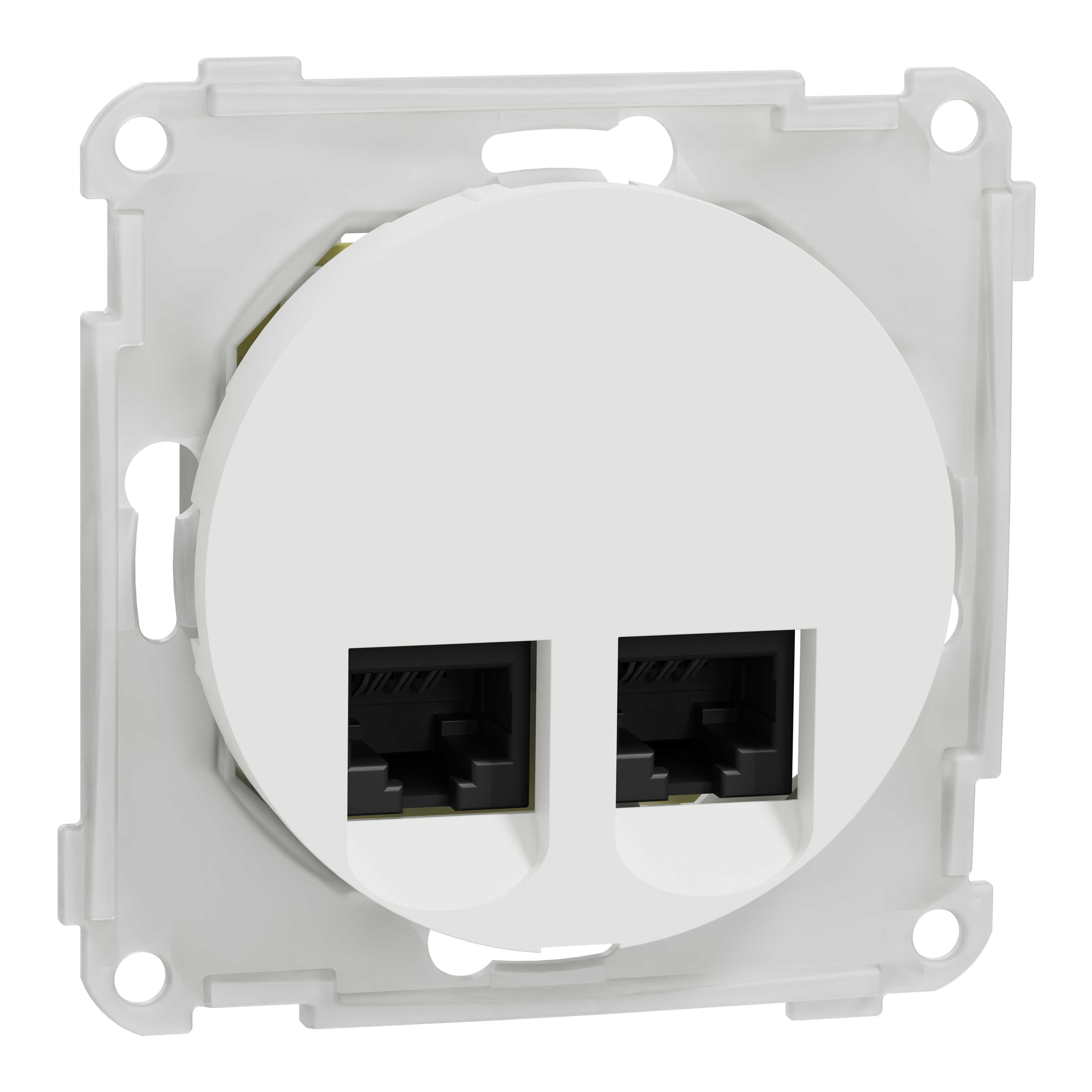 ELKO - ELKO One - modularuttak 2x8 kat 6 UTP for LSA terminering, renhvit