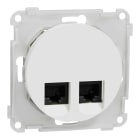 ELKO - ELKO One - modularuttak 2x8 kat 6 UTP for LSA terminering, renhvit