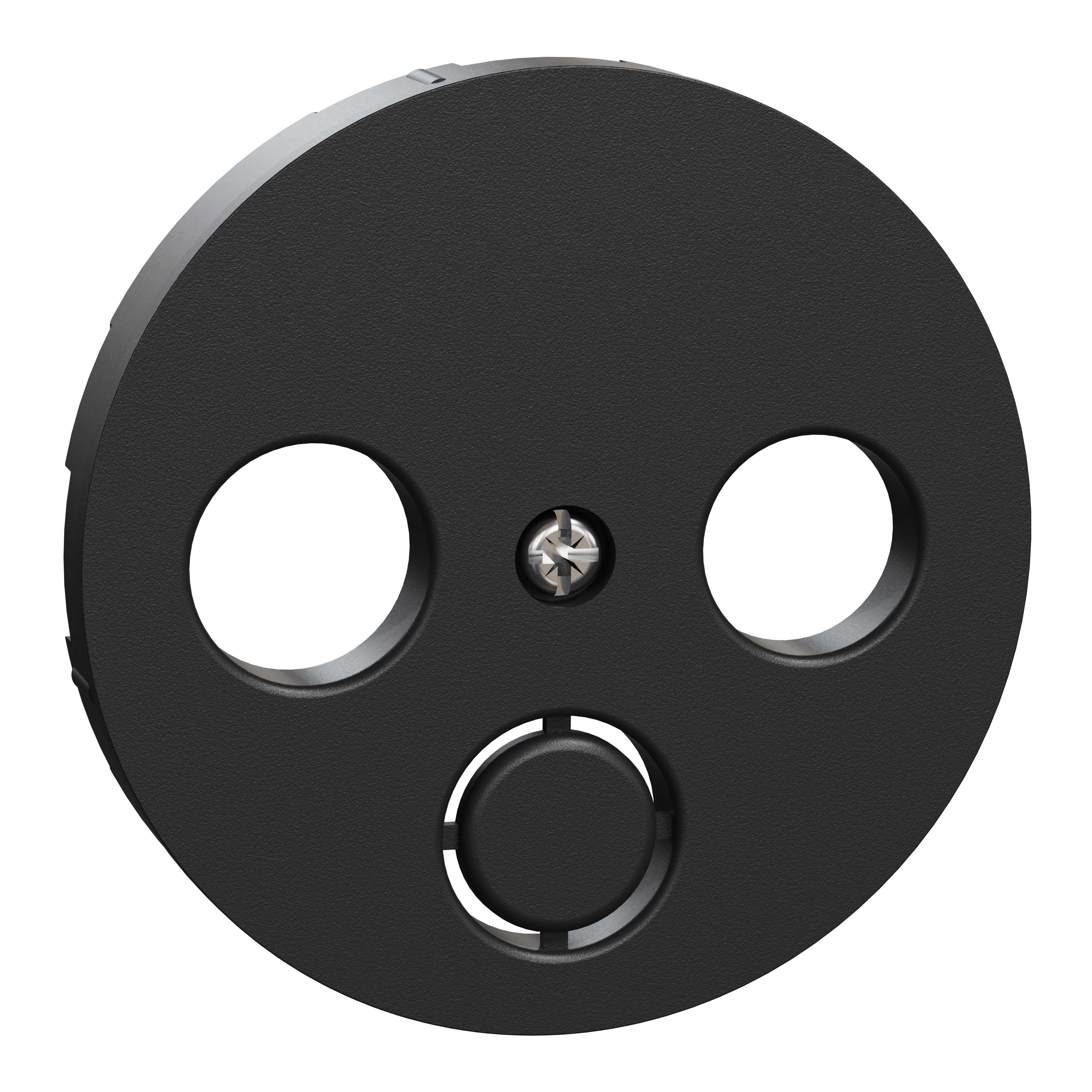 ELKO - ELKO One - sentralplate antenne/TV/radio, 2 og 3 hull, sort