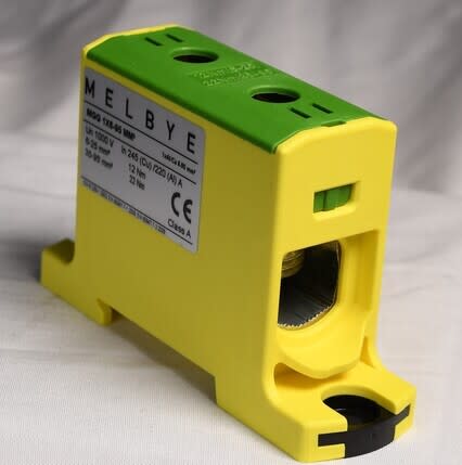 Melbye - Universalklemme, MGG 1xAl/Cu 240mm² (Gul/Gr)