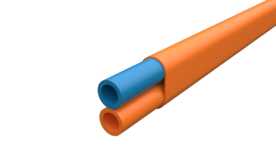 Melbye - Fiberrør DBB 2x16/12mm Orange HDPE 1000m/tr