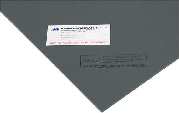 Melbye - AVSKJERMINGSPLATE I PVC 1000X1000X6 MM