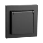 SG Armaturen - STIKK IF ENKEL MED LOKK IP44 SORT