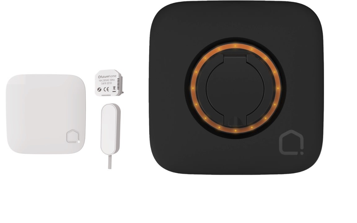 Futurehome - Futurehome charge ladeboks i sort farge + smart charging kit levert i en pakke.