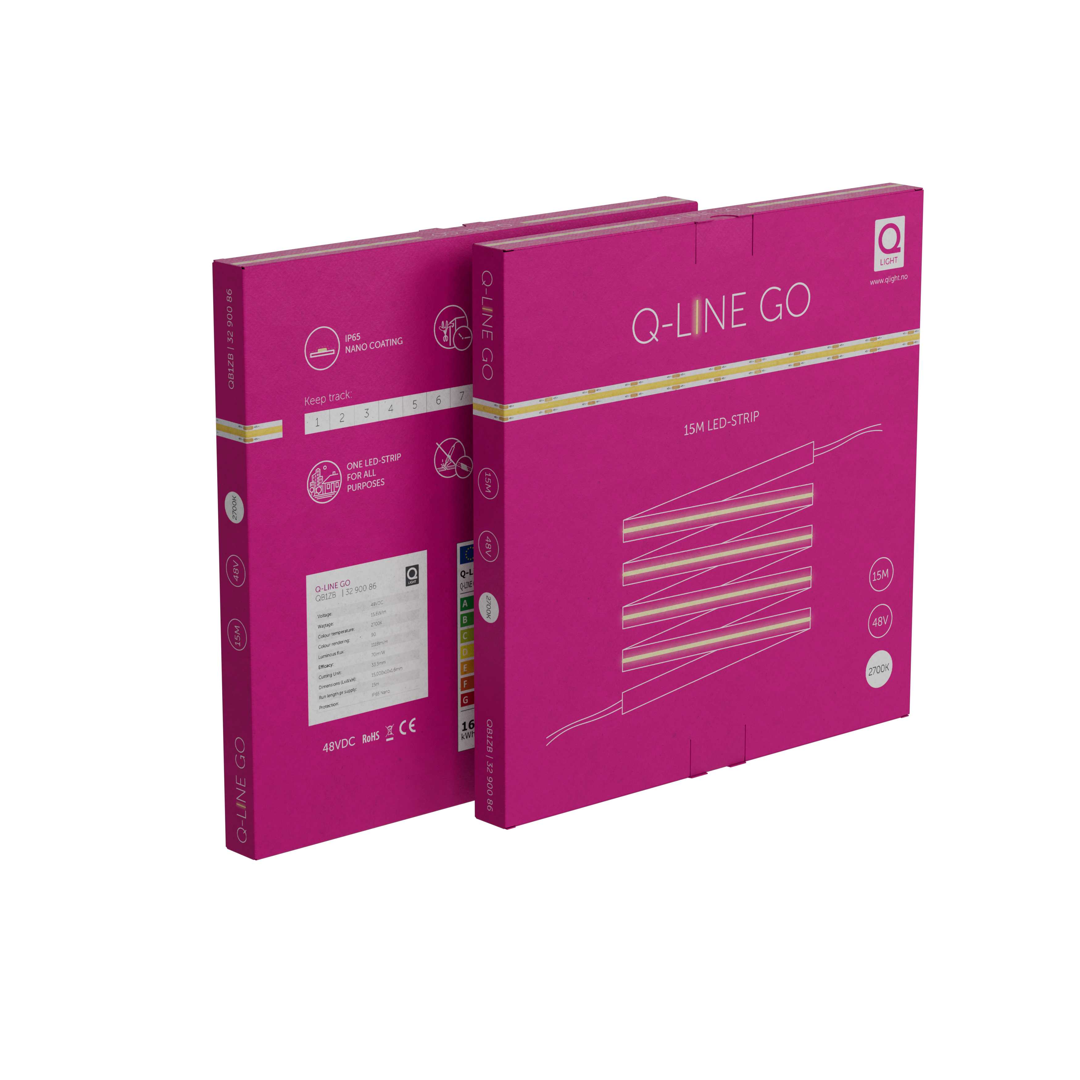 Q-Light - Q-LINE GO 15 mtr 1100 COF 10MM 927 15,8W/M IP65 48VDC