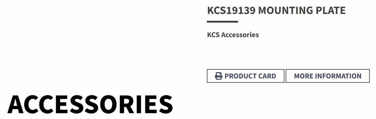 Philip Hauge - KCS19139 MOUNTING PLATE