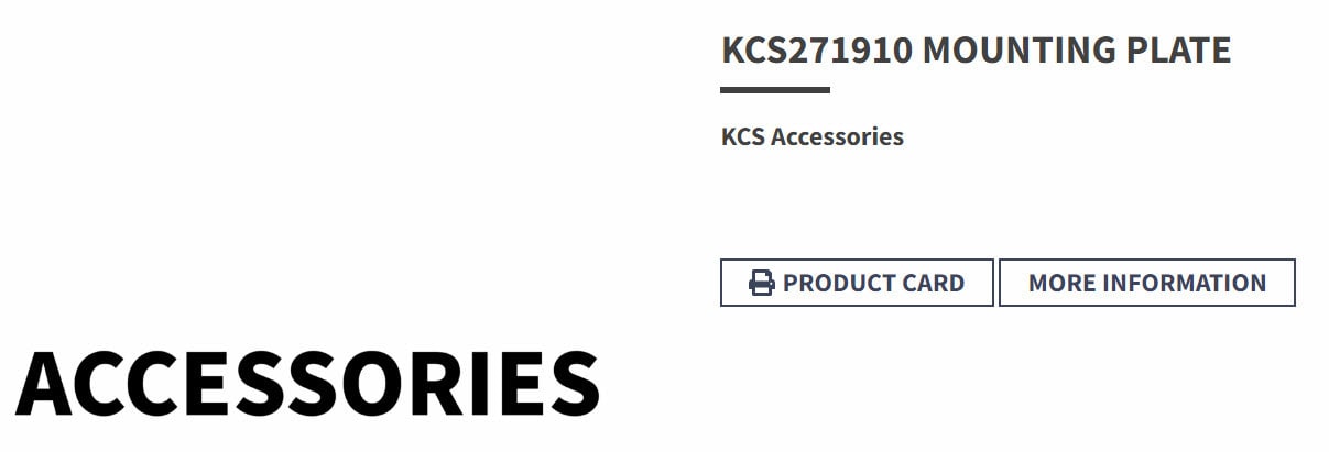 Philip Hauge - KCS271910 MOUNTING PLATE