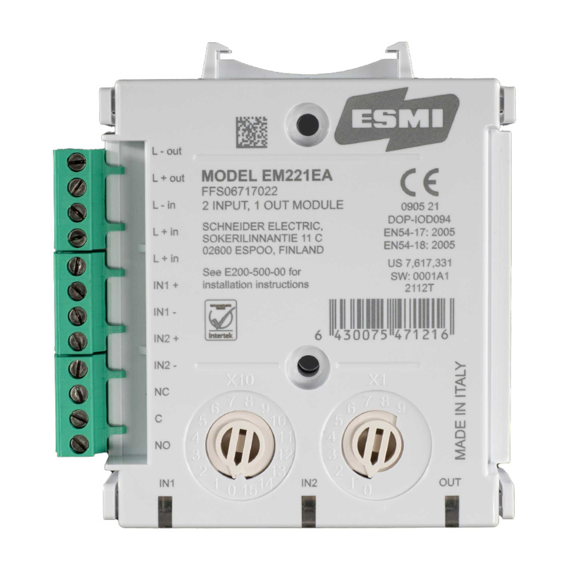 Schneider Electric - Adr. modul EM221EA, 2 inn 1 ut