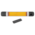 Wimpel AS - Terrassevarmer PremLux 2500W sort IP55 med dimmer, timer, fjernkontroll og trekk