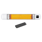 Wimpel AS - Terrassevarmer PremLux 2500W hvit IP55 med dimmer, timer, fjernkontroll og trekk