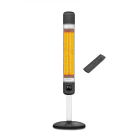 Wimpel AS - Terrassevarmer PremLux 2500W sort IP55 TÅRN med dimmer, timer, stativ, fjernkontrol og trekk