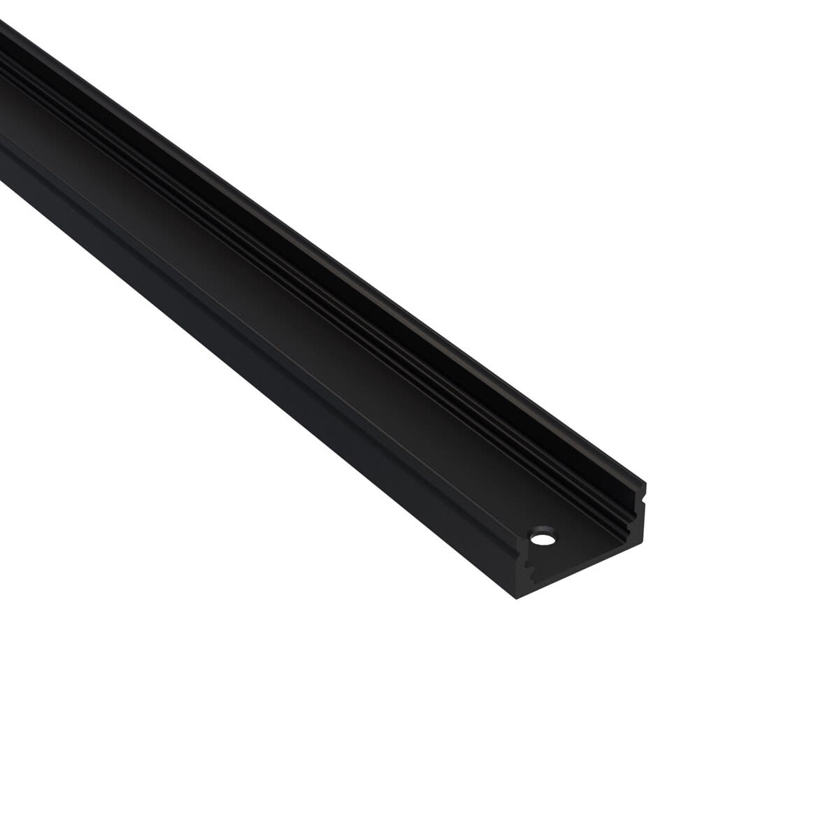 Q-Light - Q-Line LED profil 1 sort Aluprofil L2000mm H8mm B17mm