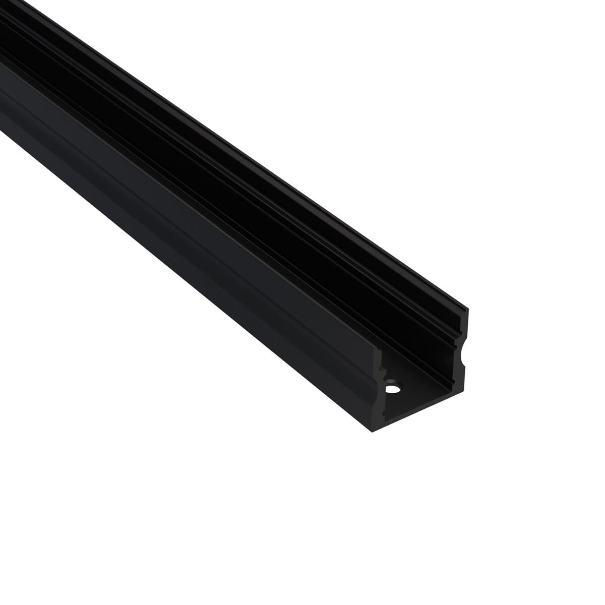 Q-Light - Q-Line LED profil 2 sort Aluprofil L2000mm H15mm B17mm