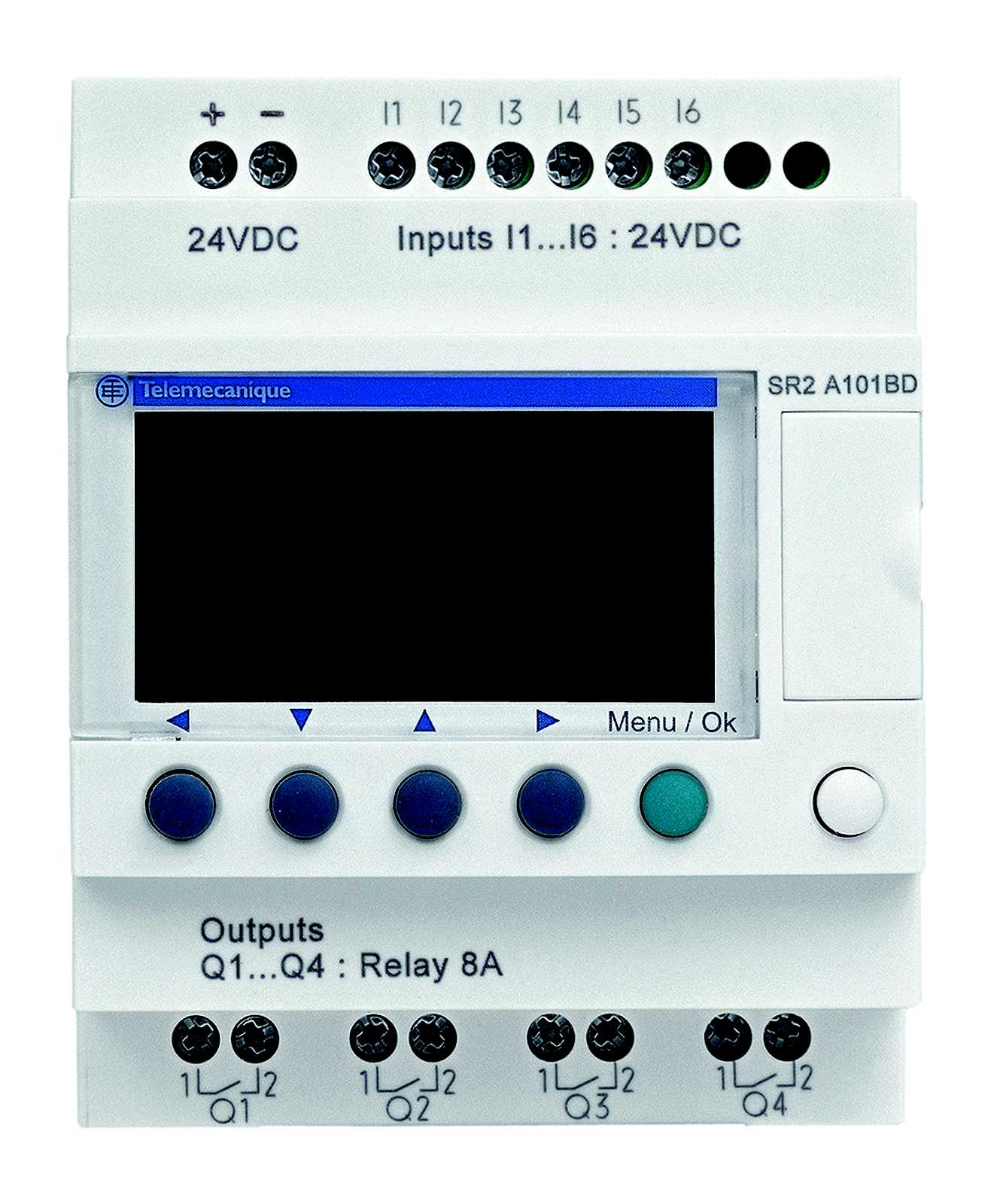 Schneider Electric - SR2A101BD Zelio 6/4 I/O relé u/ur 24VDC