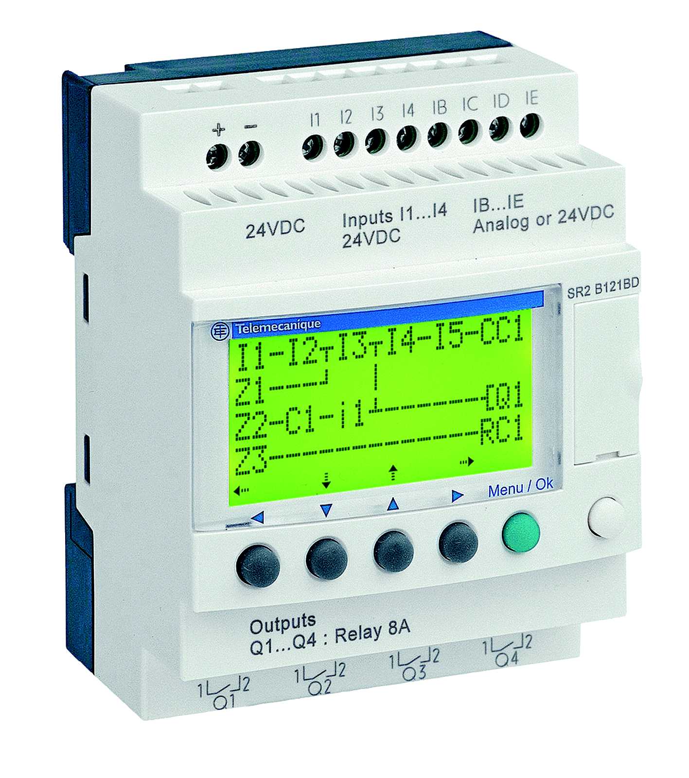 Schneider Electric - Zelio 8/4 I/O relé m/ur 24VDC