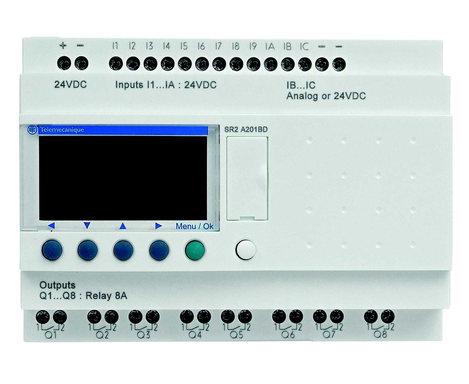 Schneider Electric - SR2A201BD Zelio 12/8 I/O relé u/ur 24VDC