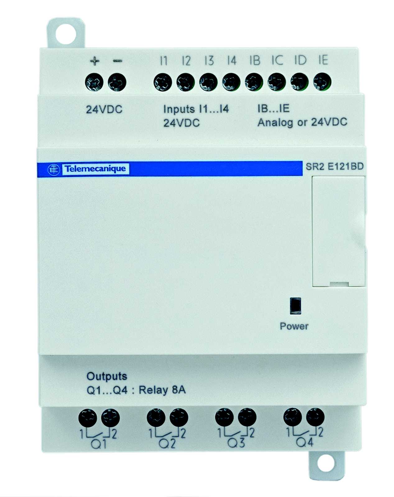Schneider Electric - SR2E121BD Zelio 8/4 I/O relé u/dsp m/ur