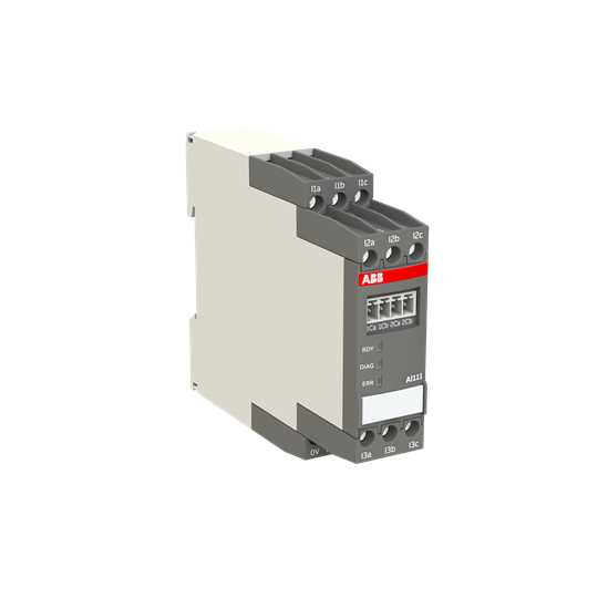 ABB Electrification - Analog inngangsmodul AI111.0 for UMC100.3 3stk innganger PT100, PT100, KTY83, KTY84, NTC