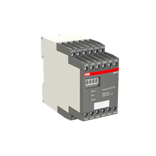 ABB Electrification - IO-modul DX111-FBP.0 for UMC100.3, 8 DI 24 V DC, 4 DO, 1AO, 24 V DC. Én IO modul pr UMC